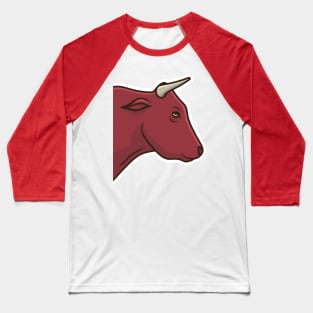 Danger Cow Head Sticker design vector illustration. Animal object icon concept. Farm animal cow cartoon character sticker design. Eid Mubarak icon concept. Baseball T-Shirt